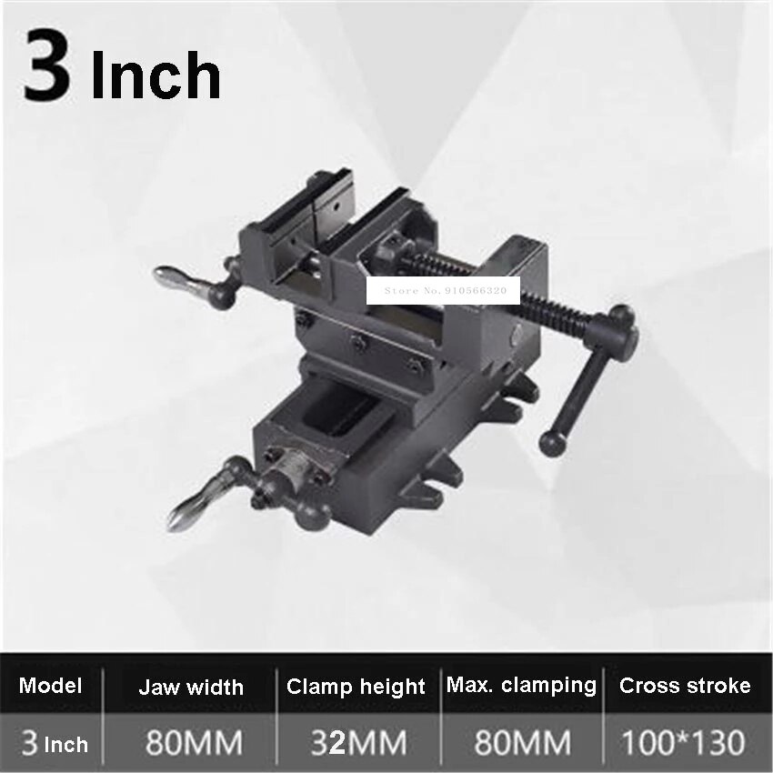 3-inch Precision Cross Vise Heavy Duty Vise Two-way Mobile Vise Work Bench Drilling and Milling Machine Special Cross Pliers