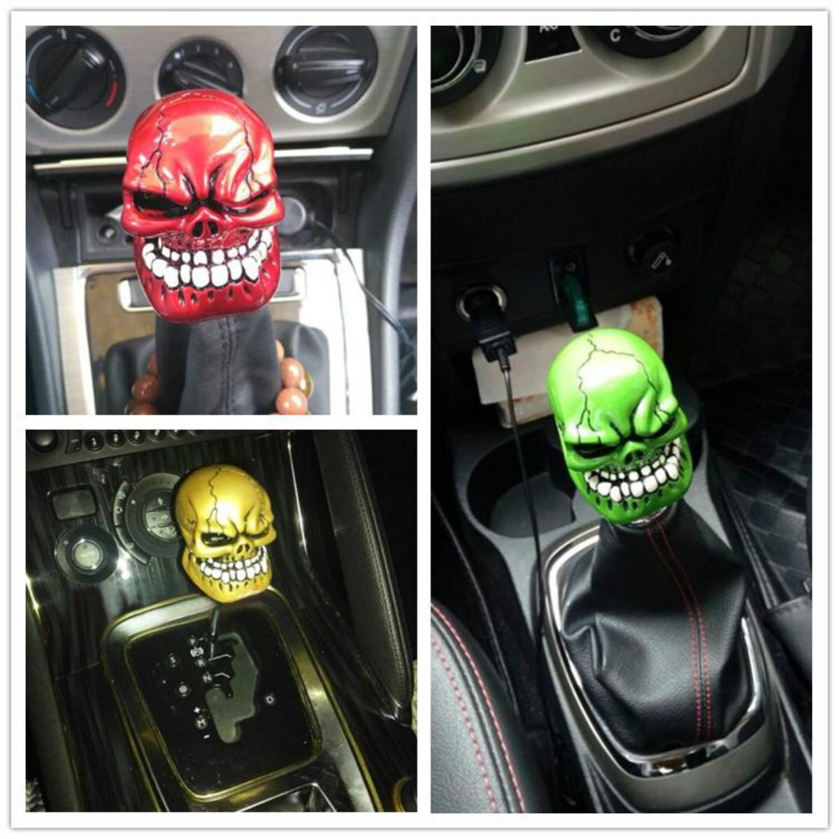 Palanca de cambios Universal con de calavera para coche, camión, Manua, perilla de palanca de cambios