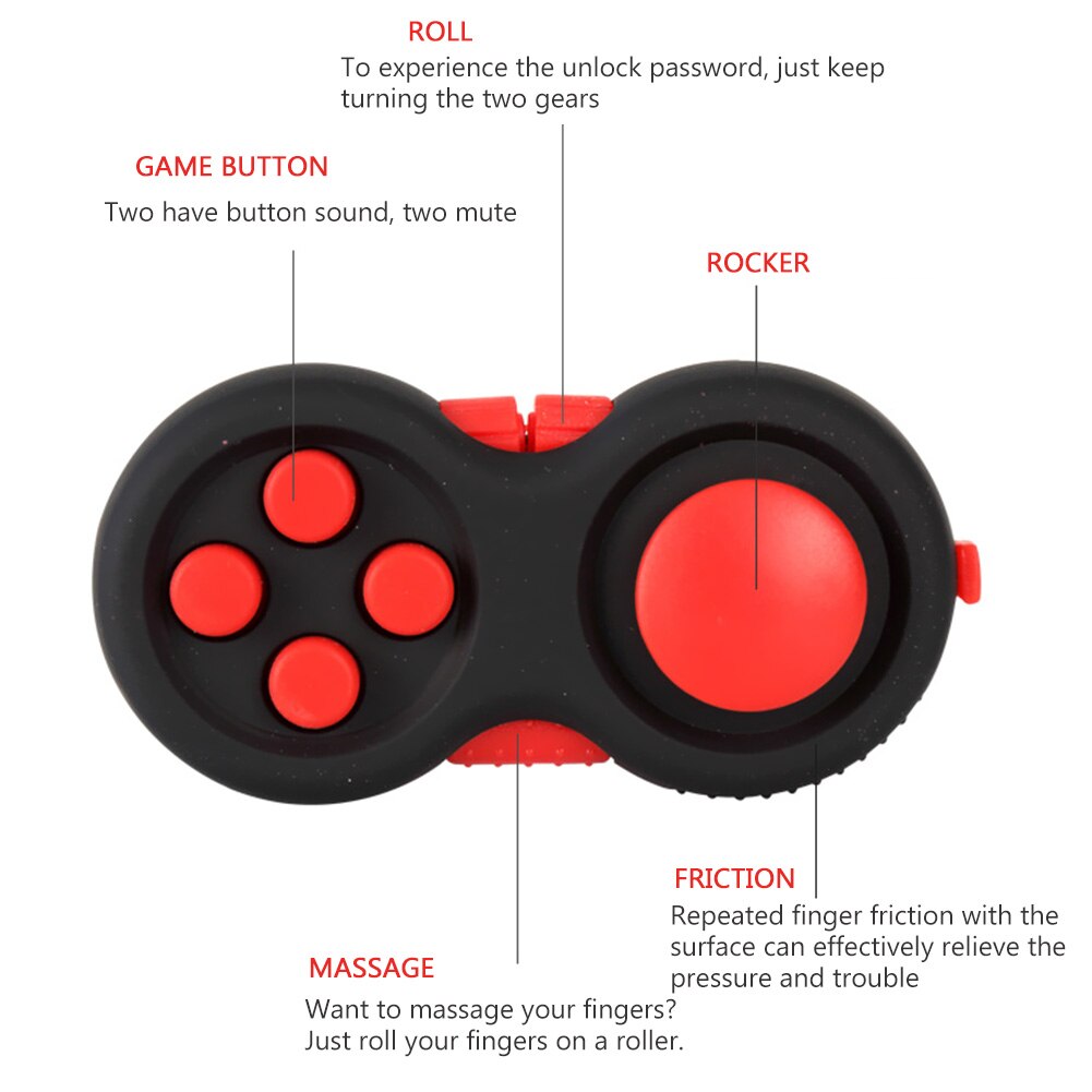 Game Fidget Pad Stress Reliever Squeeze Fun Magic Desk Toy Handle Decompression Key Mobile Phone Accessory