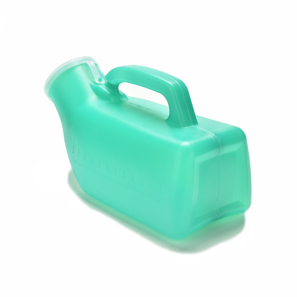 Bærbart toalett 1200 ml grønn urinal slitesterk urinal 25 x 10 x 12cm reise urinal unisex funksjonshemmet eldre hjelper