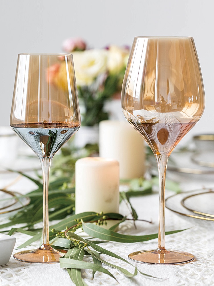 Loodvrij kristal rode wijnglas gekleurd geplateerd glas champagneglazen huishoudelijke wijn