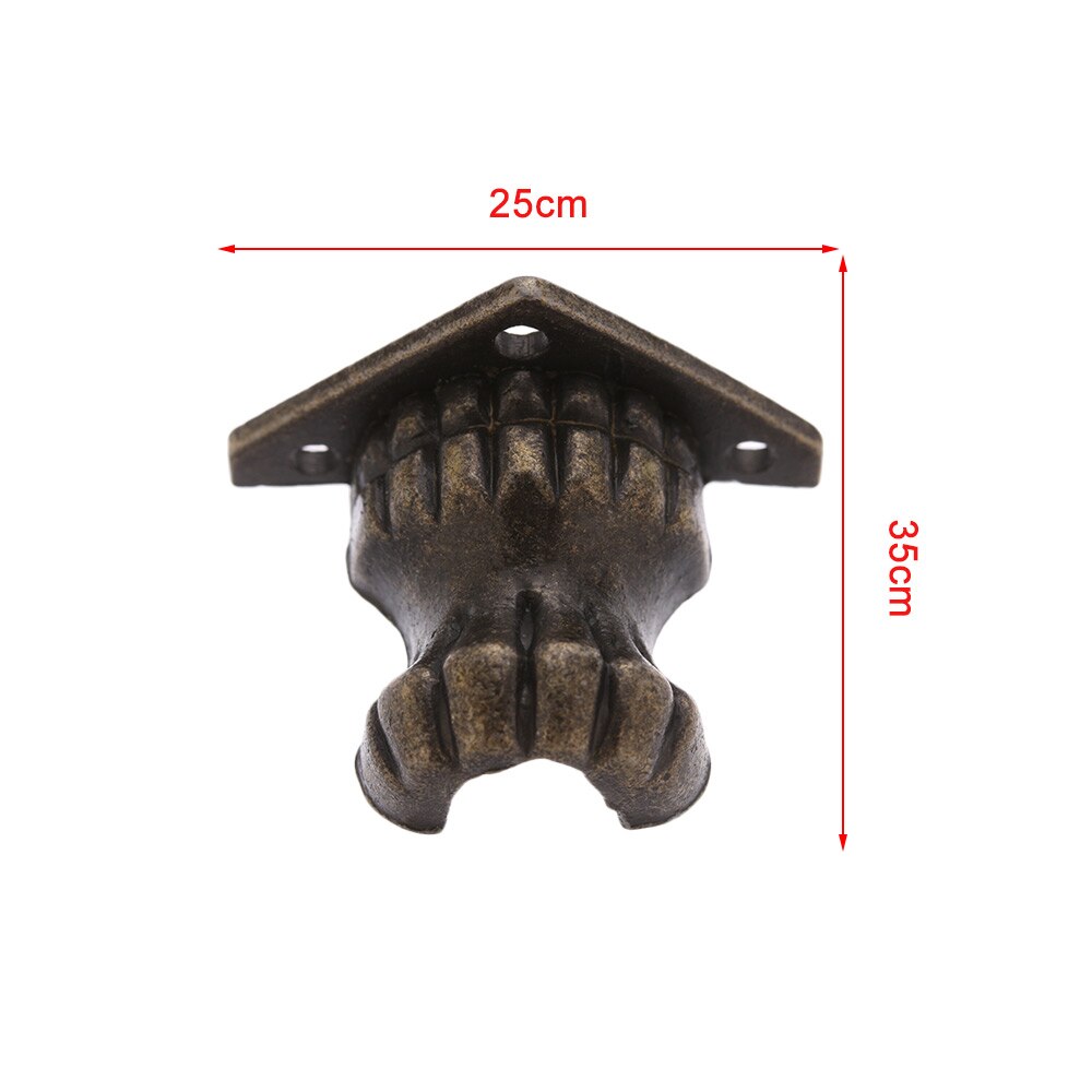4 pçs antigo pé de bronze jóias caixa de madeira pés decorativos perna canto suporte gabinete protetor para móveis ferragem