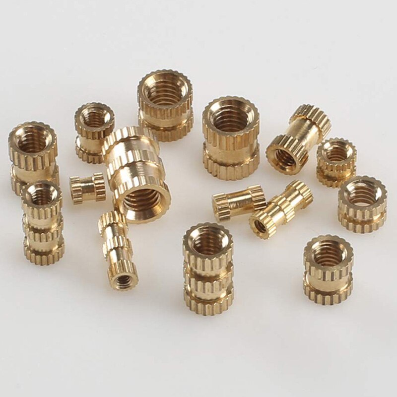 Best M2 M3 M4 M5 Female Thread Knurled Brass Threaded Insert Embedment Nut for 3D Printing Threaded Heat Set Inserts