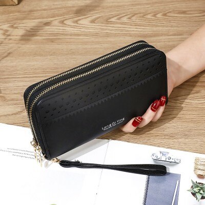 Women Long Wallets Large-capacity Double Zipper Clutch Wallet Ladies Double-layer Clutch Bag Wallet Coin Purse: 13