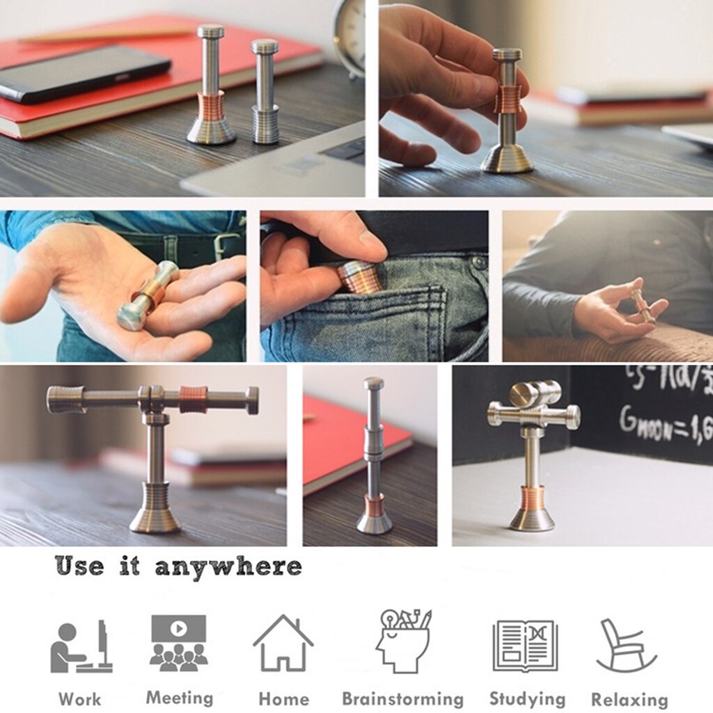 Portable Moon Desk Toy Relieve Stress Stress Relief for Home Office: Golden