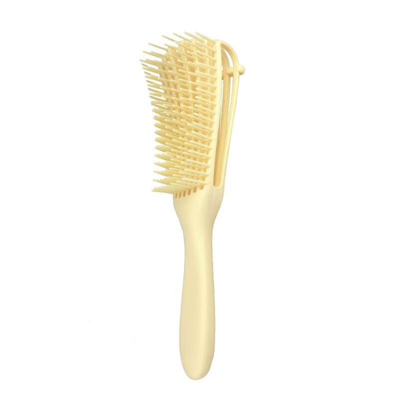 Detangling Borstel Hoofdhuid Massage Haar Kam Detangling Borstel Voor Krullend Haar Borstel Ontklitter Haarborstel Vrouwen Mannen Salon: YELLOW