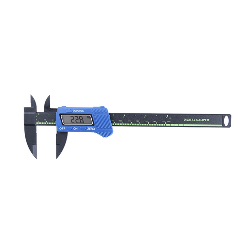 Plastic Digital Caliper Depth Measuring Tools Instrument Woodworking Gadget Depth Measurement 0-150mm Vernier Caliper: Blue