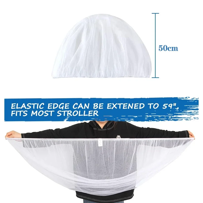 Baby Mosquito Net for Stroller Reusable Bug Net for Stroller Portable Mini Crib Portable & Durable Baby Insect Netting
