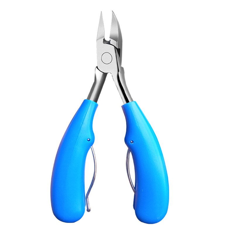 1Pcs Teen Nagelknipper Correctie Dikke Nagels Ingegroeide Teennagels Tangen Cutters Dode Huid Vuil Remover Pedicure Care Tool: blue