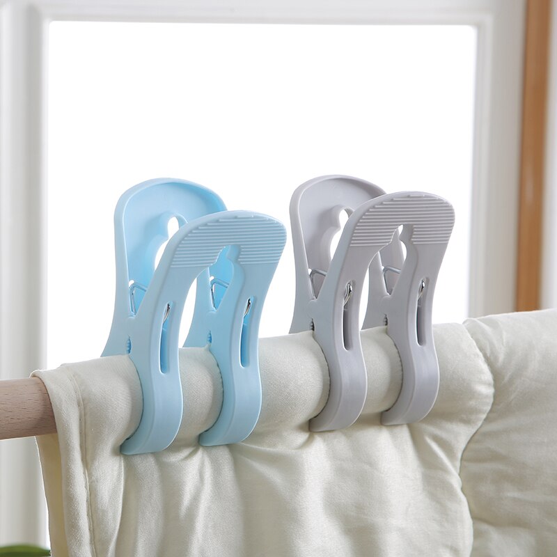 Pinces à linge en plastique épais pour la maison, coupe-vent pour sécher les vêtements, rideaux, couette solide: yijia02sl-shuiji8pcs