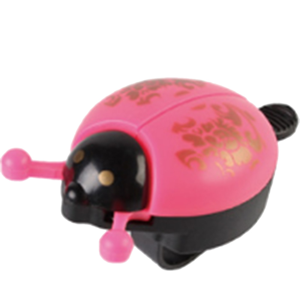 Belle cloche de vélo alarme corne bicyclette coccinelle cloche Mini coccinelle alarme vélo guidon corne cyclisme sécurité accessoires cloche anneau: Pink