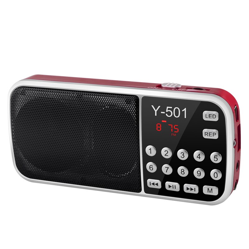 Radio portátil de alta potencia MP3 reproductor Digital reproductor de Audio con linterna LED Radio portátil equipo de Audio y vídeo: Red