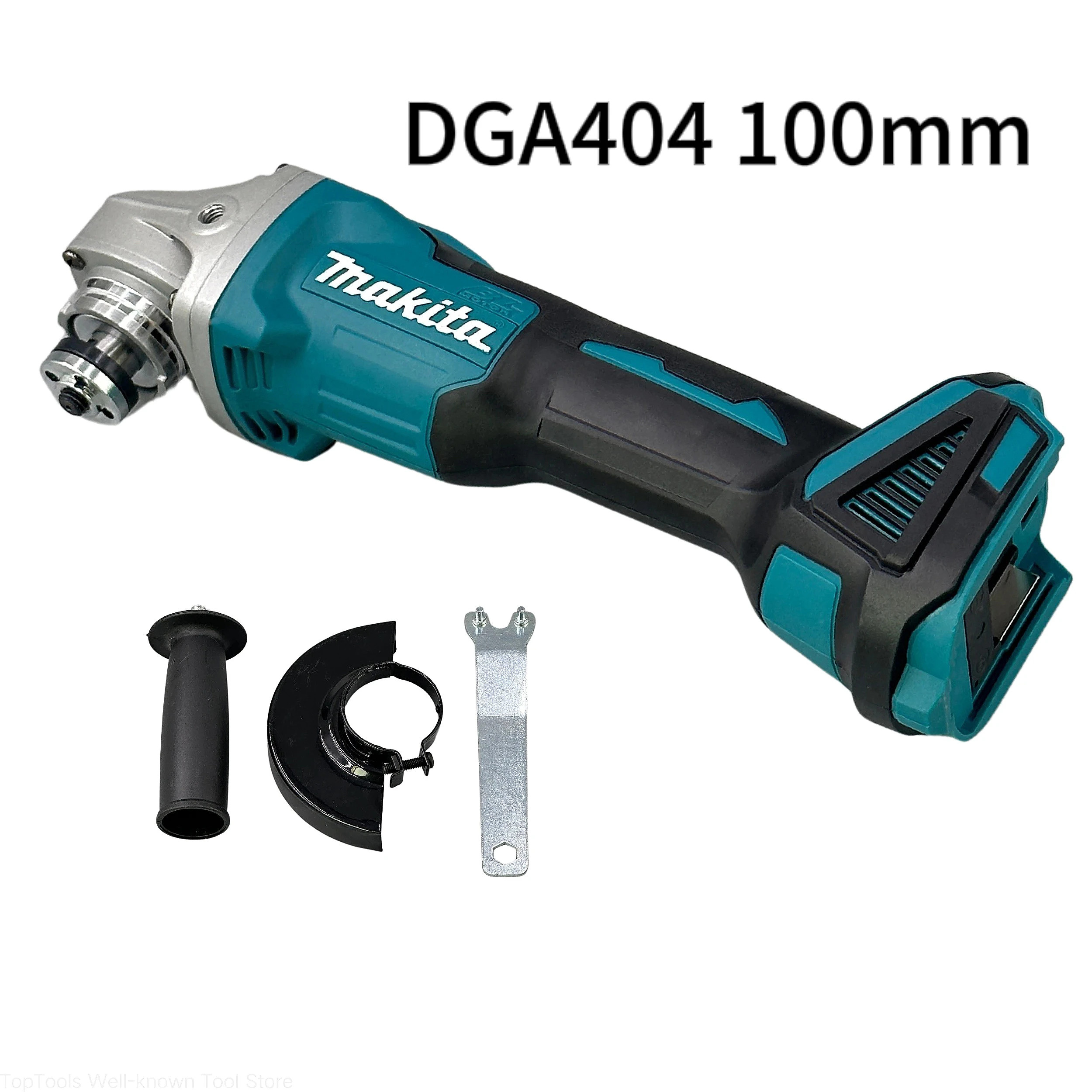 Makita DGA404 18 V 125/100 mm bürstenloser Lithium-Elektro-Winkelschleifer, wiederaufladbare Schneidemaschine, Hochleistungs-Poliermaschine: Black