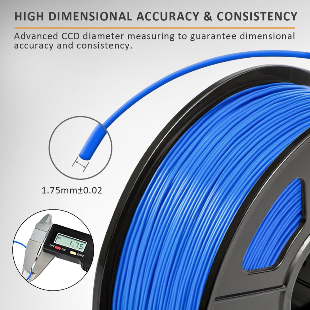 3D Stampante Filamento PLA Più PLA + 1kg 1.75 millimetri di Tolleranza del Diametro 0.02 millimetri Eco-Friendly Thoughness 3D Materiale di Stampa di Colore blu