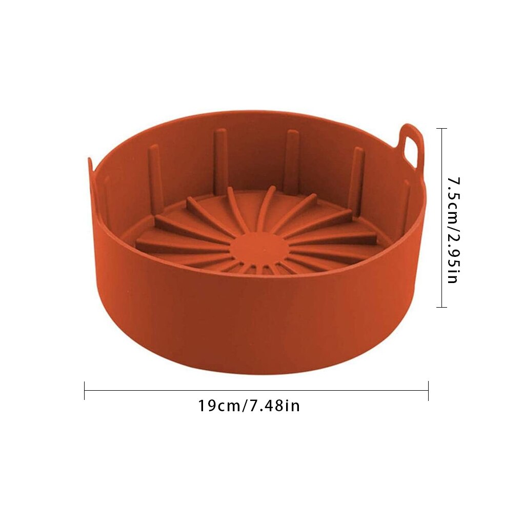 Silicone Grill Pan Bread Cake Mat Multifunctional Air Fryer Basket Accessories Bread Cake Pizza Microwave Baking Basket Pot Mat