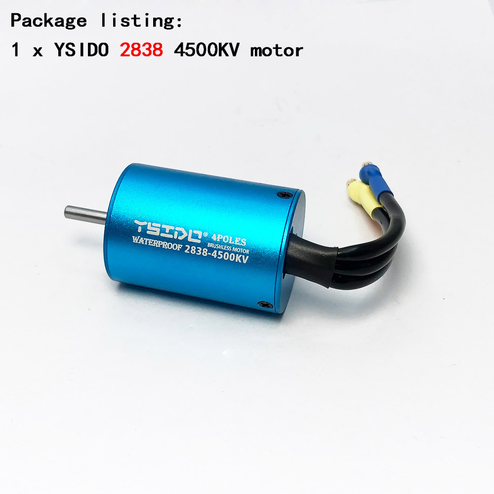 Ysido 2435 2440 2838 2847 børsteløs motor 35a 45a esc til wltoys 124016 remo Hobby xlh timaya redcat 1/12 1/14 1/16 rc båt bil: Blå