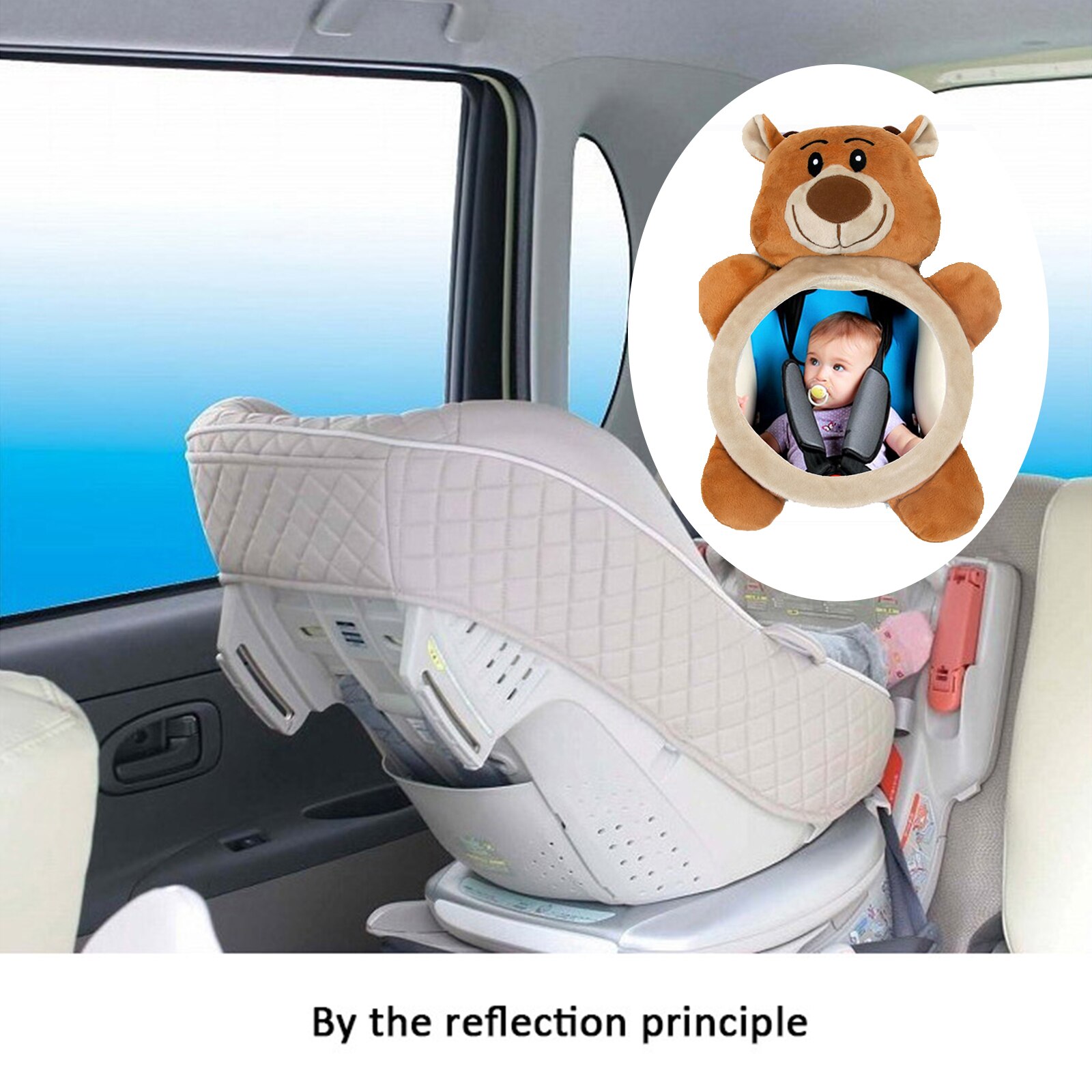 Cute Baby Rear Facing Mirrors Adjustable Safety Ca... Grandado