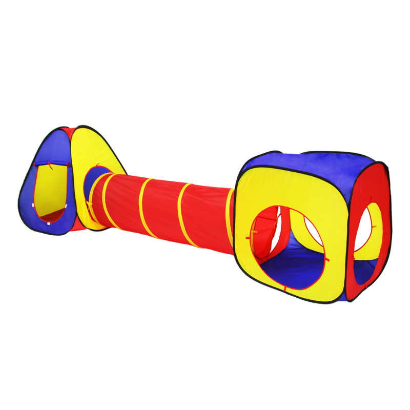 Tente de Tunnel d&#39;intérieur pour bébé, jouets de fosse de piscine à balles amusantes, clôture d&#39;épissure, clôture de jeu à balles Marine Portable pliable pour bébé 3 pièces: B