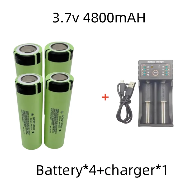 1-12pcs KEPAH NCR 21700T Li-ion 4800mah Rechargeable Battery 3.7V 5C discharge High Power batteries For High-power Appliances: PURPLE