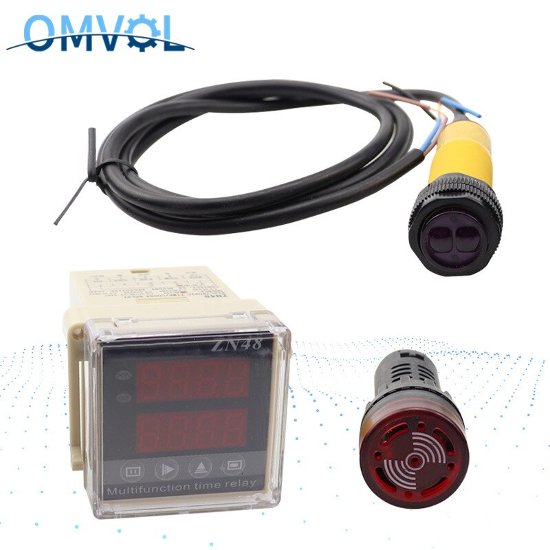 Zähler + Alarm + einstellbare lichtschranke Sensor 10-30cm