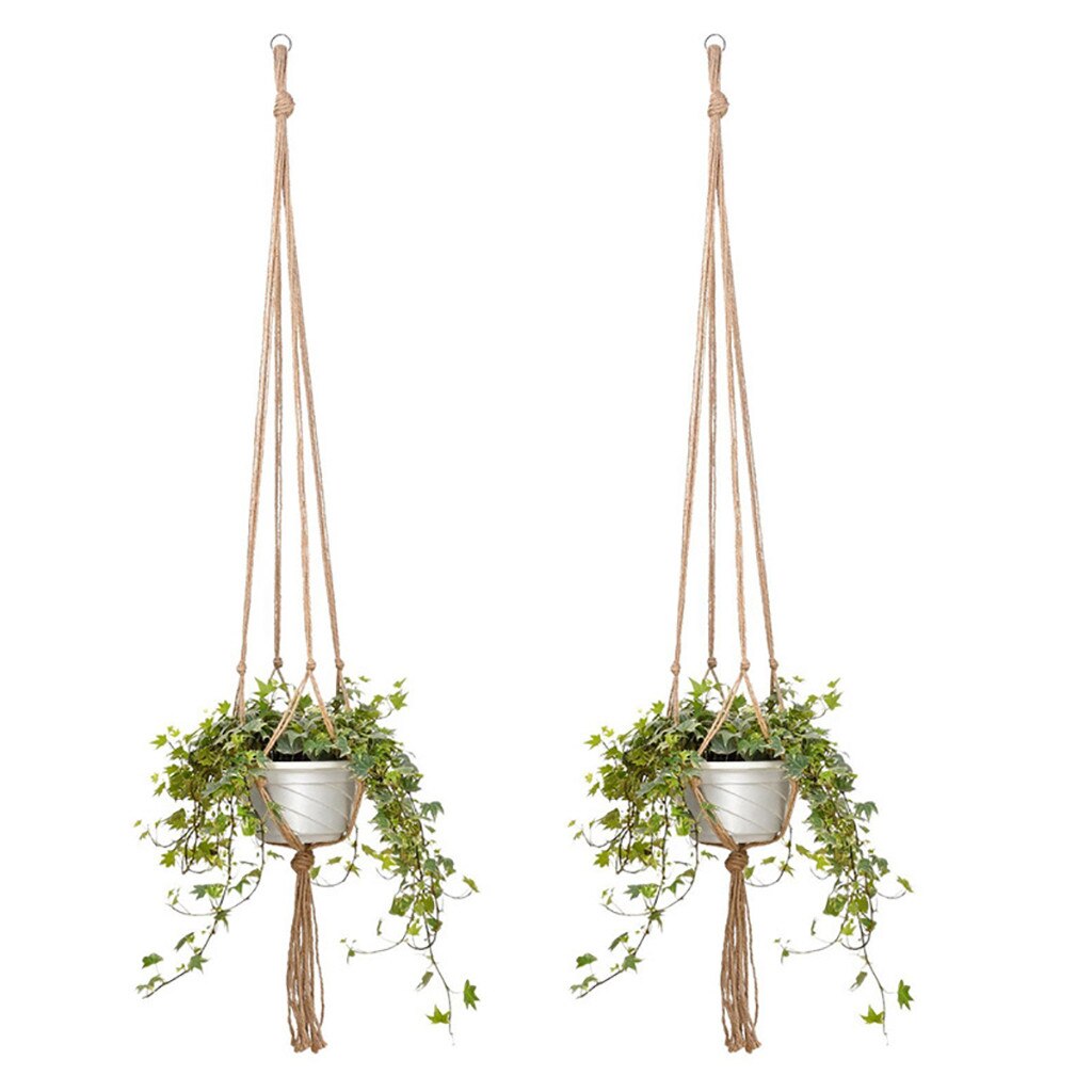 2 pièces plante cintre Pot de fleur coton corde mur porte-plante intérieur décor à la maison pour intérieur extérieur Pots de fleurs #40