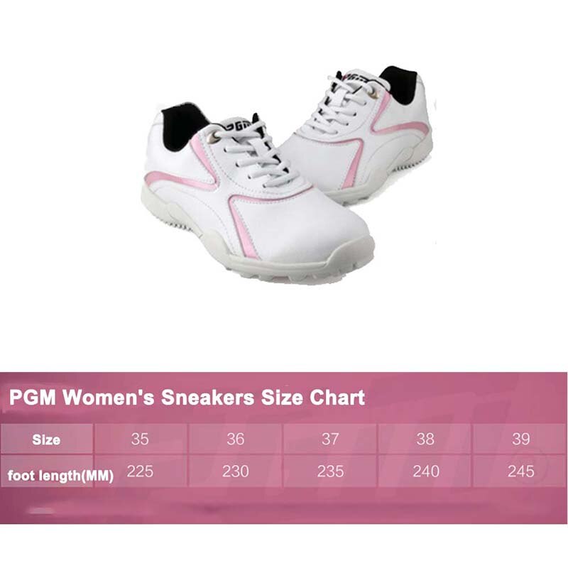 PGM Women Golf Shoes Outdoor Fixed Nail Women Golf Shoes Lady Waterproof Golf Training Sneakers Sports Shoes