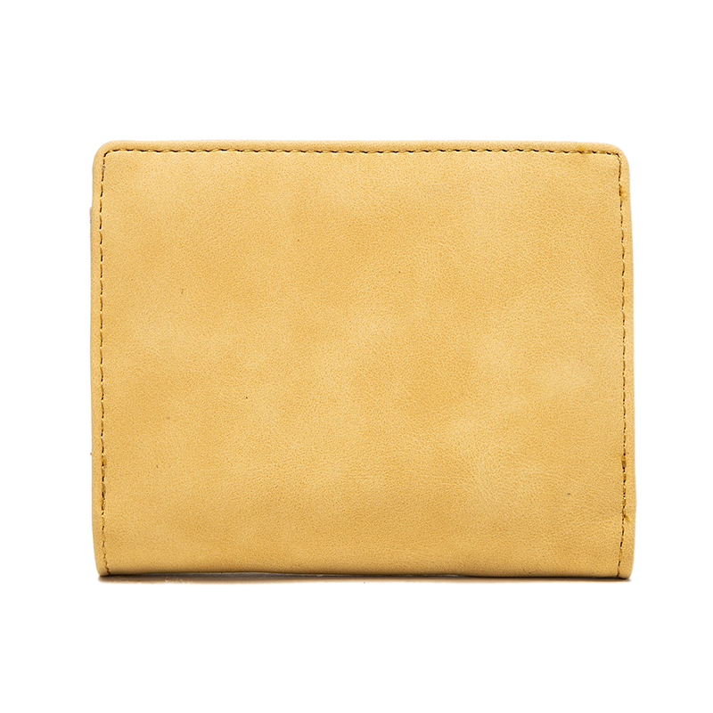 Portemonnee dames kort 2023 nieuw niche eenvoudig retro mat blad damesportemonnee mode portemonnee rits opvouwbare studentenmuur