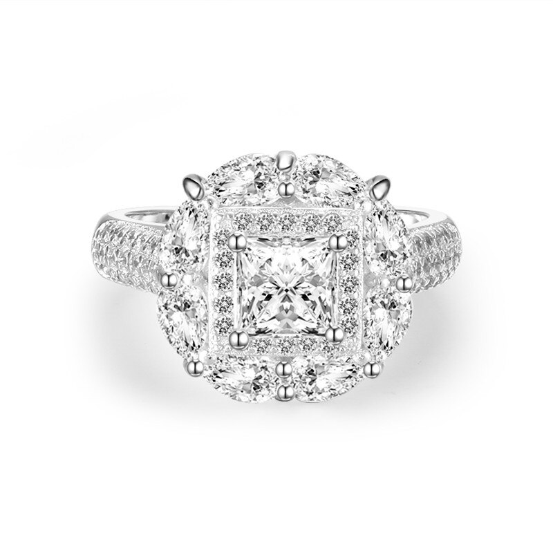 Dodo luxe bloemen trouwringen zilveren fijne sieraden grote aaa kubieke zirkonia ringen voor vrouwen bijoux femme  jz204