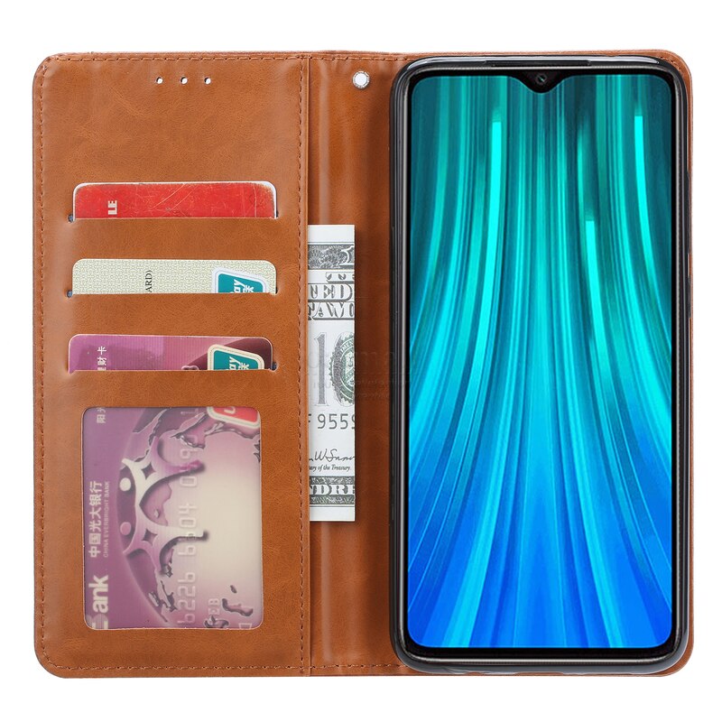 Für Xiaomi Redmi Hinweis 8 Pro Fall Brieftasche Wildleder Leder Karte Stehen Magnet Folio Für Xiomi Hinweis 8 8T fall Luxus Retro Flip-Cover