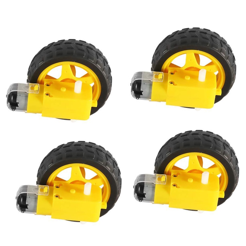 Electric Motor Gearbox Engine For arduino Car Tire Yellow Wheel with Plastic TT Motor 3-6V Dual Shaft Gear Motor TT Magnetic