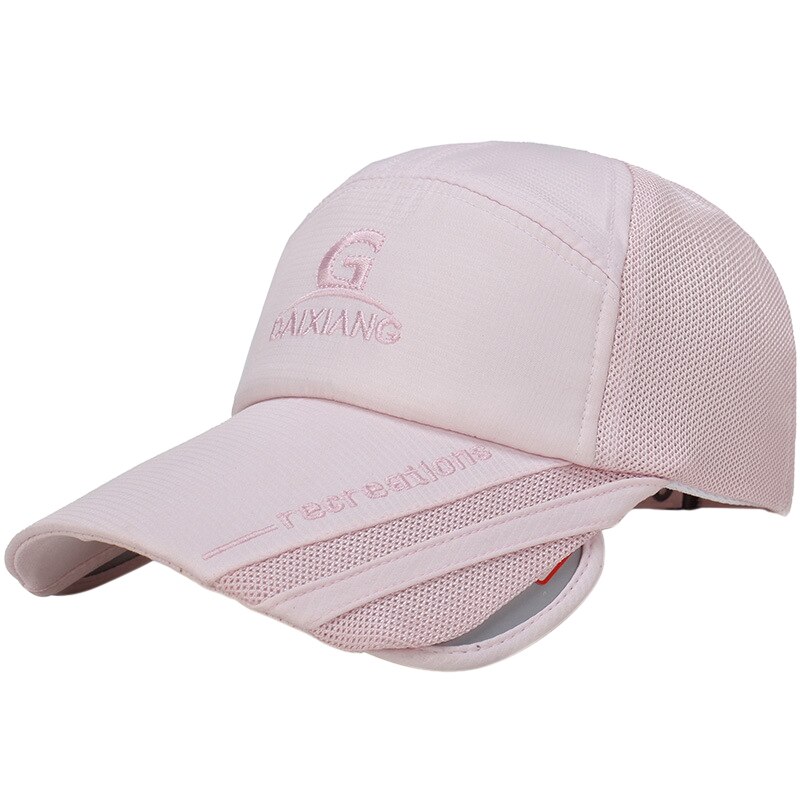Baseball Cap Sunshade Tennis Golf Cap Wide Retractable Brim Cotton Breathable Mesh Fishing Camping Travel Beach Sport Cap: P