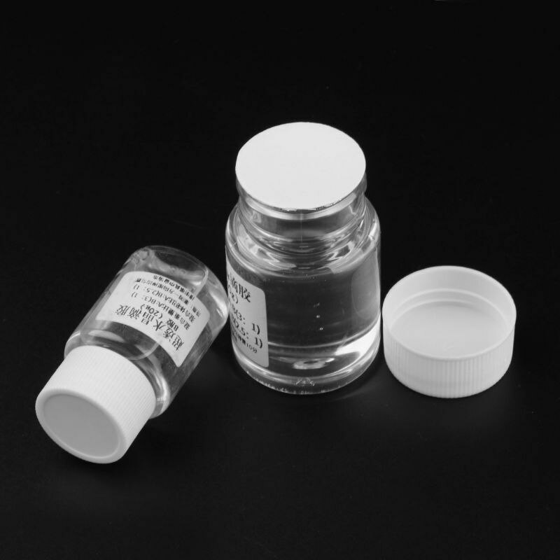 Endurecedor de secado rápido Ultra transparente de 2 uds., resina epoxi transparente, pegamento de Cristal AB para fabricación de joyas