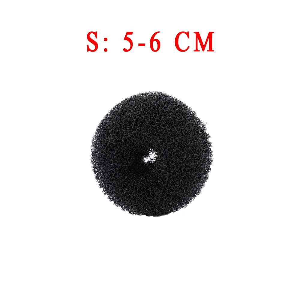 Accesorios de novedosa para niña y mujer, modelador de rosquillas, anilla para el pelo, moño, Herramienta de Peinado: black 6cm