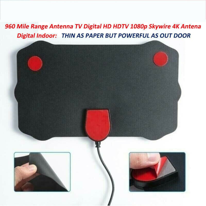 960 mijl bereik antenne tv digitaal hd hdtv 1080p 4k digitaal binnen