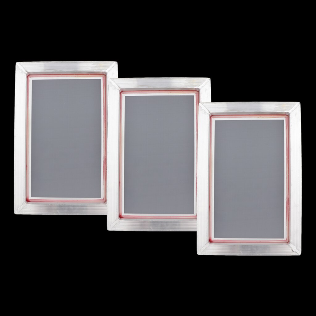 3pcs Screen Print Frame Aluminum Polyester For Printed 20x30cm 77/90/120T