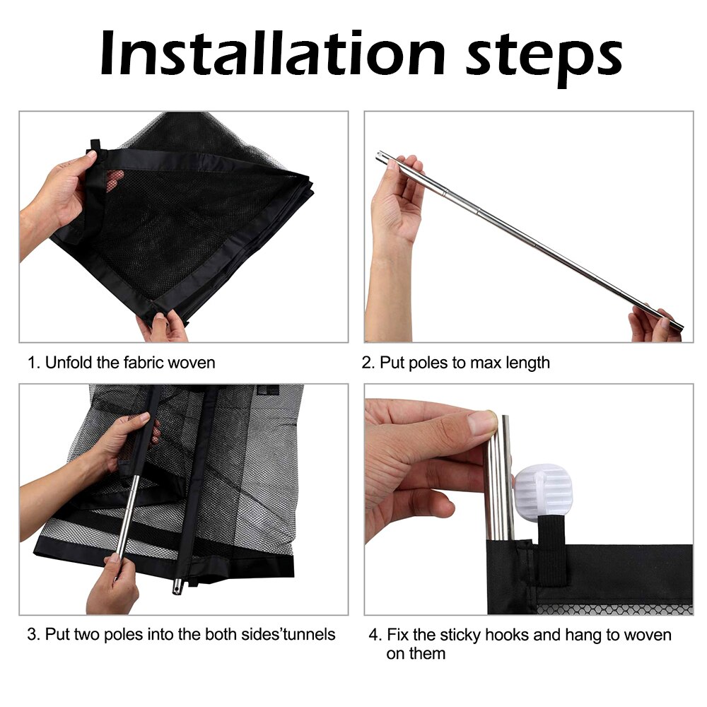 Magic Mesh Dog Door Gate Pet Fence Barrier Cat Dog Door Foldable Safety Ramps Guard Indoor Outdoor Puppy Dog Gate Pet Supplies