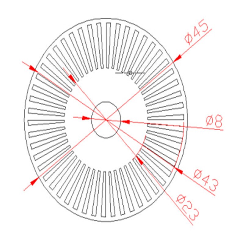 2PCS Gray Code Metal Code Plate Outer Diameter 45MM 50 Wire Grating Code Plate M1-11