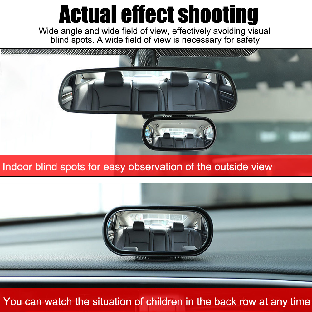 Universal Car Accessories Car Mirror Auxiliary Rear View Mirror Wide Angle Side Rear Mirrors Reverse Blind Spot 360° Adjustable