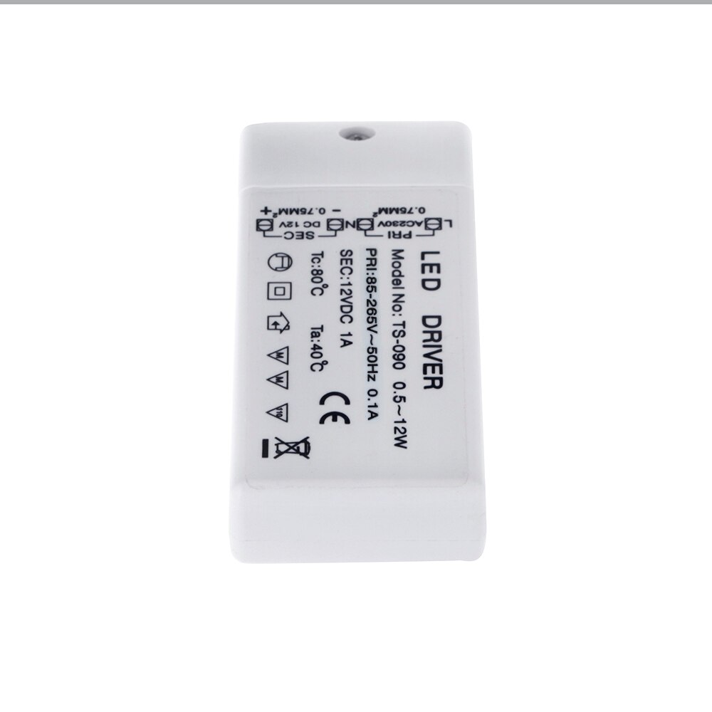 AC85-265V to DC 12V SMD LED Driver Power Transformer for MR11/G4/MR16/GU5.3 Light Bulbs 12 Watt