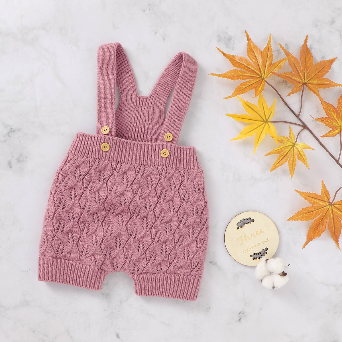 Focusnorm herfst winter baby meisjes jongens gebreide overalls rompers effen knoop warme jumpsuits 0-24m 4 kleuren