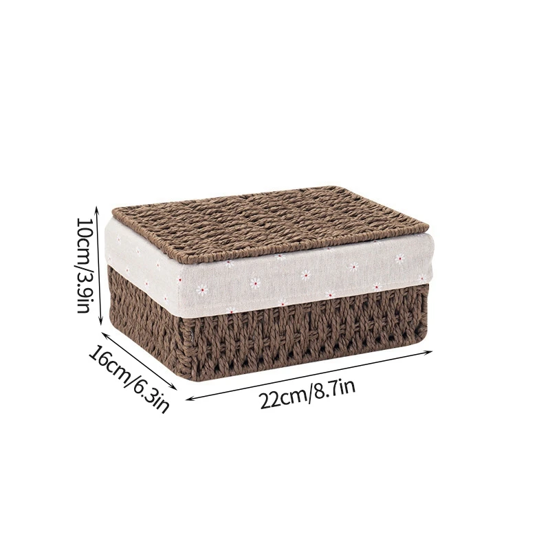 Rieten Opbergmanden Geweven Keuken Organizer Box Wasmand Snack Speelgoed Opbergdozen Bureau Accessoire Room Decor