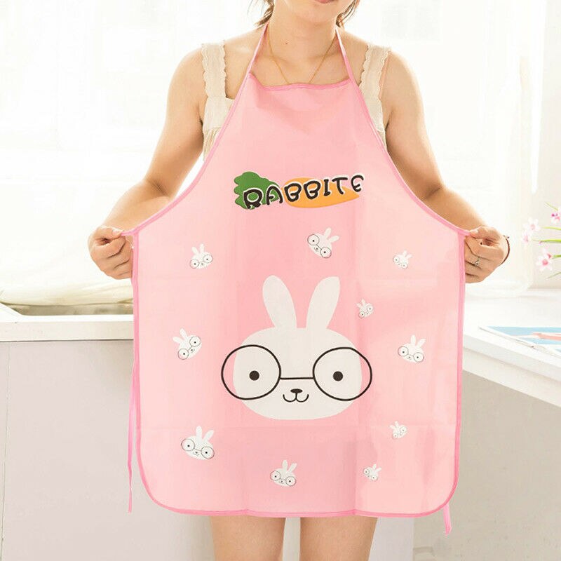 Keukenschort Cartoon Printing Kids Schorten Bbq Bib Schort Voor Vrouwen Koken Bakken Restaurant Schort Thuis Cleaning Tools: Rabbit