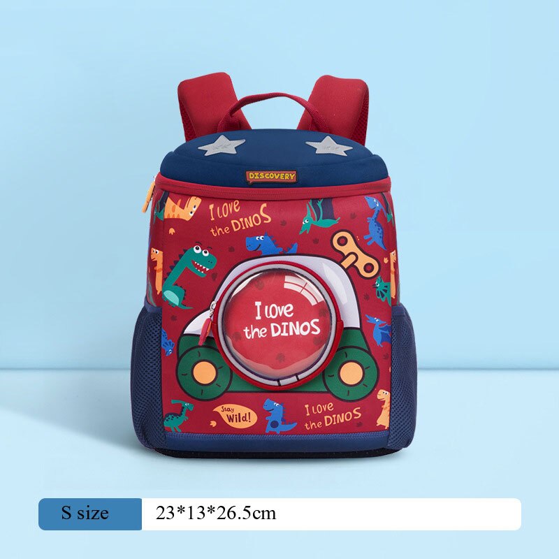 Koko Kat Kids Dinosaurus Rugzak Leuke 3D Cartoon Eenhoorn Schooltassen Kleuterschool Orthopedische Boekentas Peuter Bag Mochila Infantil: red dinosaurS