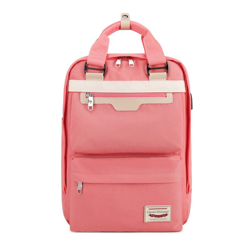 Vrouwen Waterroof Rugzak Voor School Tieners Meisjes Nylon Schooltassen Casual Dames Laptop Tas Backpaks Mochilas: watermelon red large