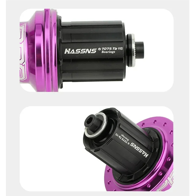 HASSNS Pro 7 36H/32H Hub Bearing MTB Bike 36Holes Freehub Rear Hub for Four Palin 7-12 Speed Noisy Cube Bicycle 6 Pawl Hubs