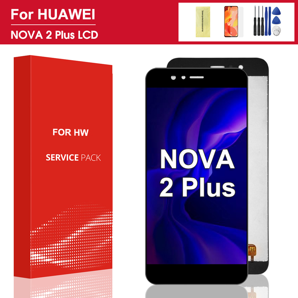 5.5 &quot;display original para huawei nova 2 plus BAC-L23 BAC-L21 lcd montagem da tela de toque digitador com quadro para nova 2 mais lcd