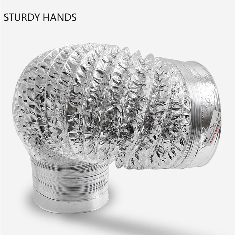 Aluminum Flexible Air Vent Hose Fireproof Gas Water Heater Exhaust Pipe Universal Ventilation Duct Vent Hose Extension Tube