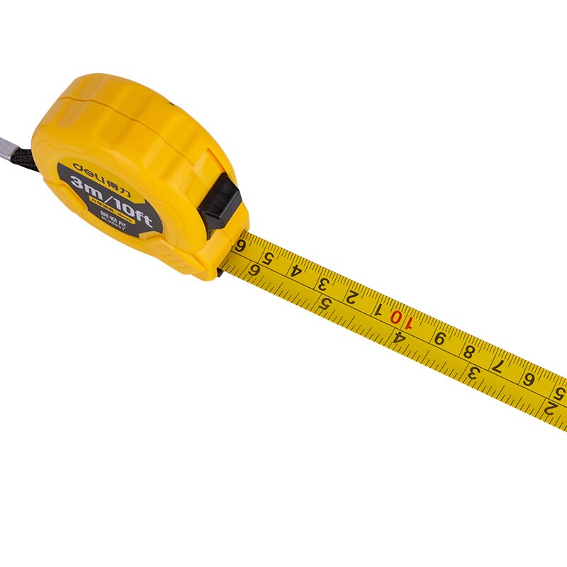 deli 3-10M High Accuracy Auto Lock Gauging Tool Metric/Imperial Unit Retractable Ruler Tape Measure DIY Measuring Ruler Tools
