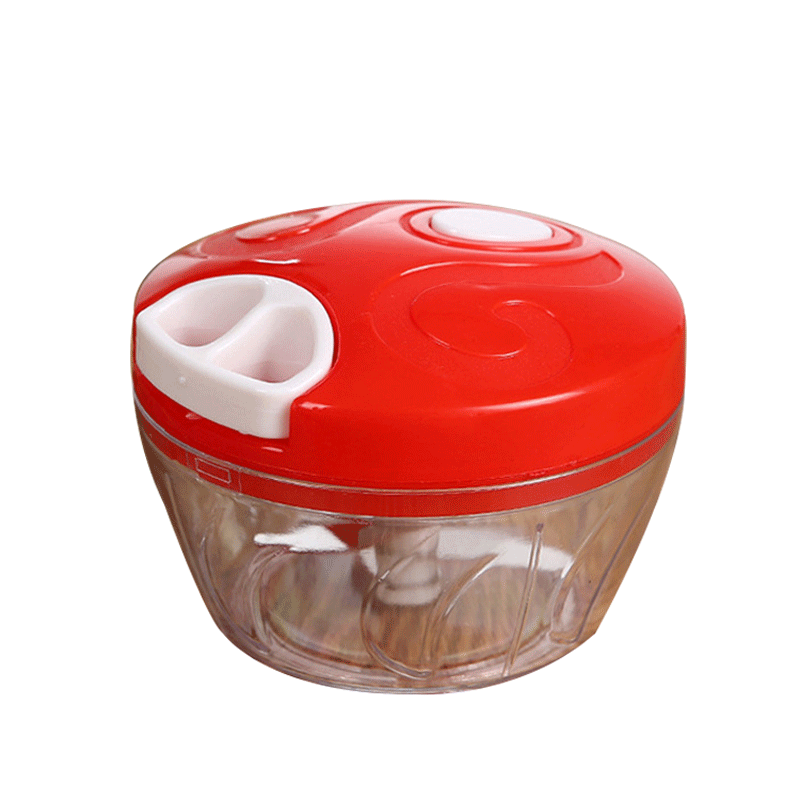 900ML Large Capacity blender Manual Food Processor Safe Chopper Blender Slicer Kitchen Essential blender mixer kitchen product: 520ml  Red