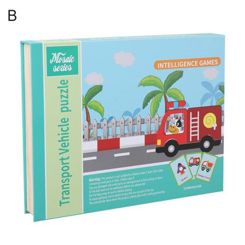 Jeu de correspondance magnétique Puzzles Imagination jouer ferme magasin Figure enfants jouet enfants jouets éducatifs pour enfants: B